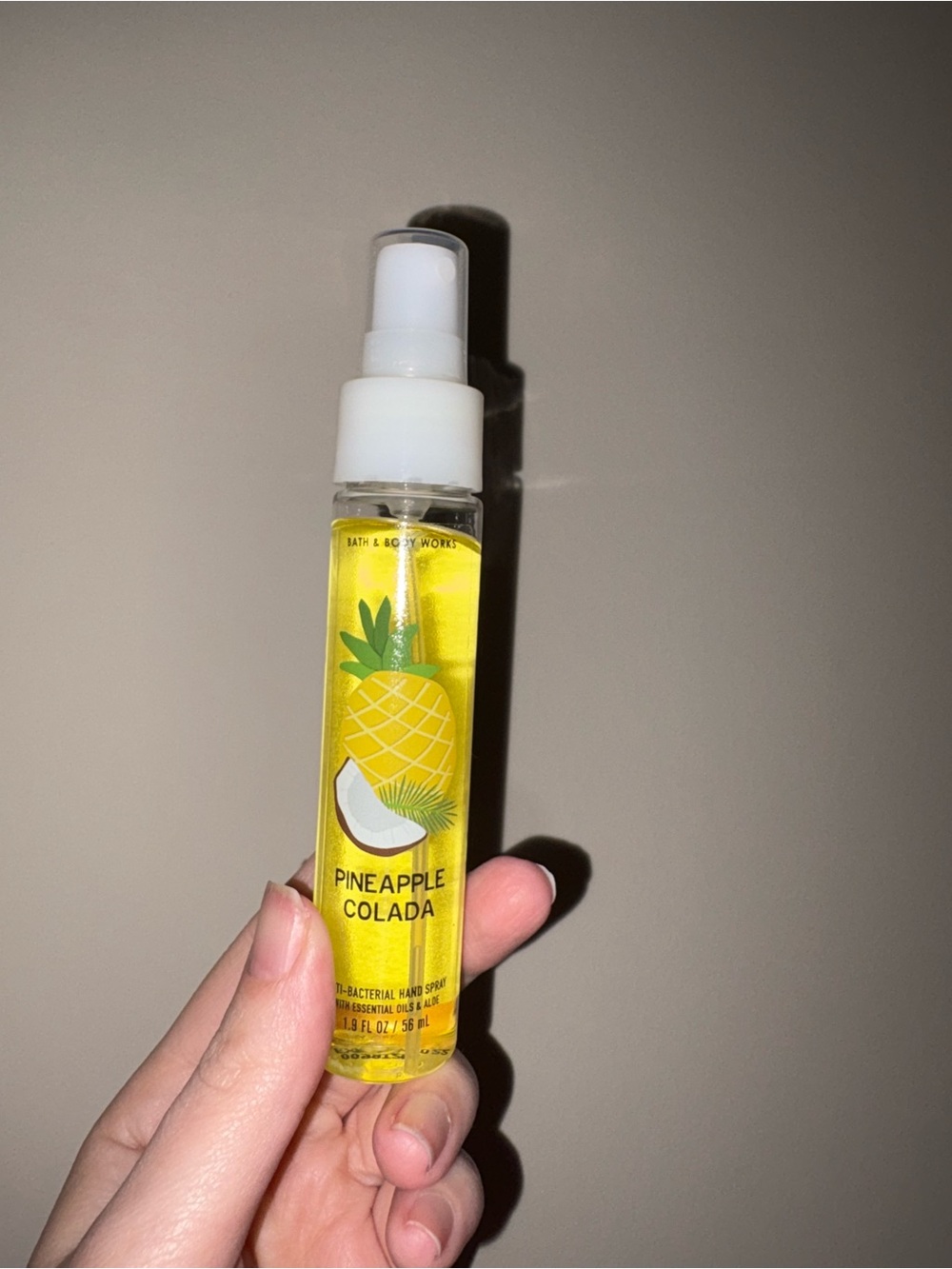 Bath & Body Works Pineapple Colada Antibacterial Hand Spray - Yellow